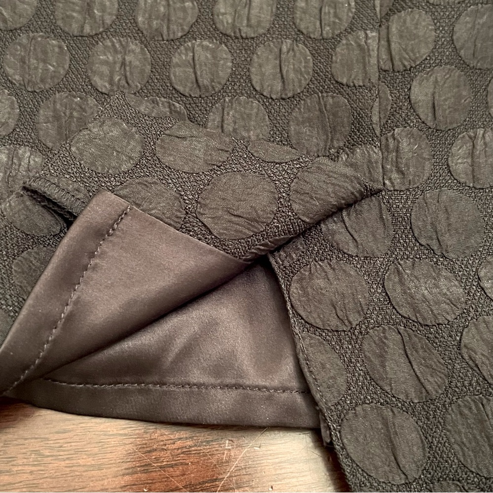 Anthropologie Maeve Brand Black Textured Polka Dot Pencil Skirt - Picture 4 of 10